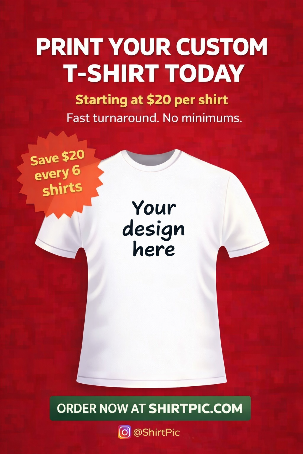 Print Your Custom T-Shirt Today