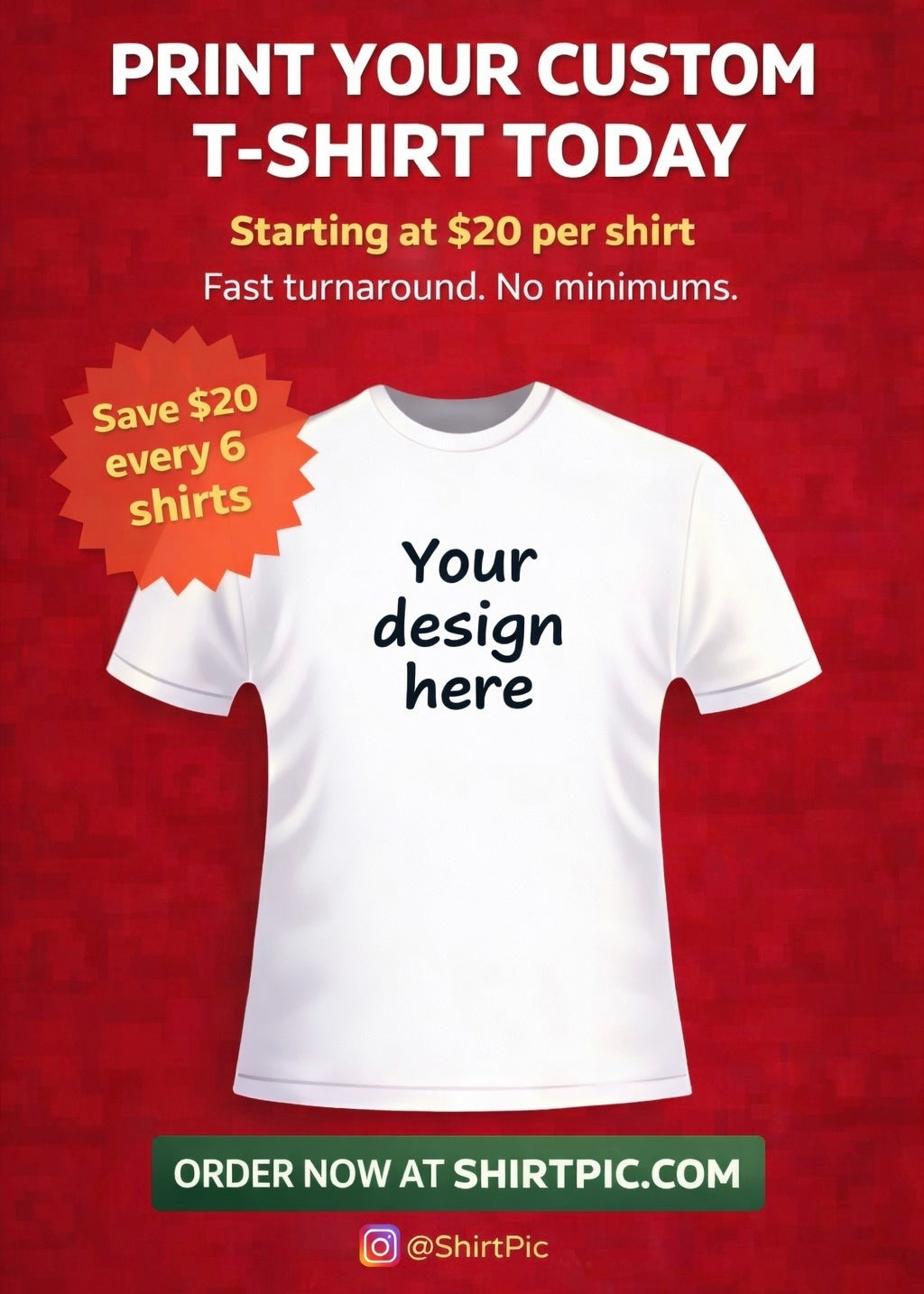 Print Your Custom T-Shirt Today
